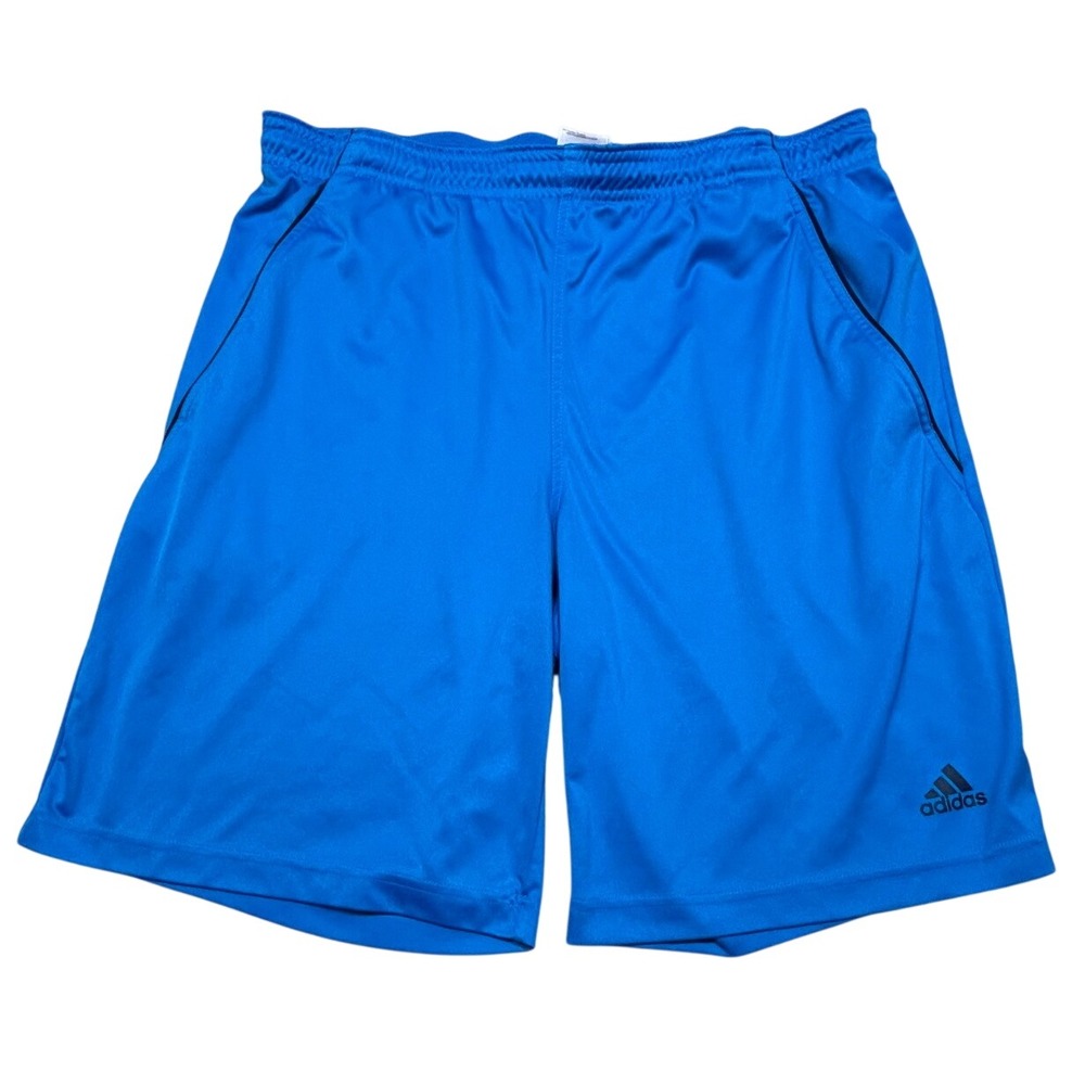 Adidas Mens Royal Blue Athletic Shorts Size Large‎ Pockets Drawstring Dazzle